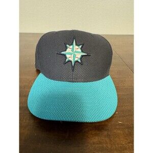 Seattle Mariners Kyle Seager Fitted Hat Cap Blue Teal Size 6 3/4